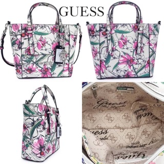 GUESS MINI PRINTED FLOWERS CROSS BODY BAG