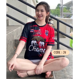 เสื้อกีฬาแขนสั้น ลายทีมชาติไทย Jersey ใหม่ เสื้อยืดลําลอง สําหรับคู่รัก 2023