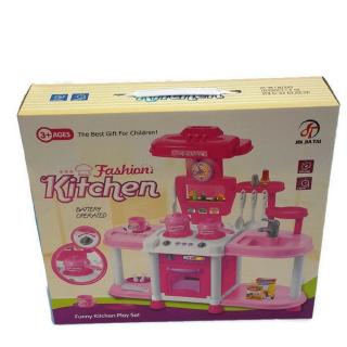 MAY22 ชุดของเล่นครัวจำลองสำหรับเด็ก Kitchen Play Set สีชมพูAY22 ชุดของเล่นครัวจำลองสำหรับเด็ก Kitchen Play Set สีชมพู