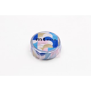 mt masking tape half circle pink blue (MT01D455) / เทปตกแต่งวาชิ ลาย half circle pink blue แบรนด์ mt masking tape ประเทศ