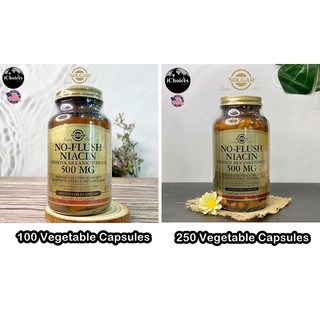 ไนอะซิน วิตามินบี 3 Solgar® No Flush Niacin Inositol Hexanicotinate 500 mg 100 or 250 Vegetable Capsules B-3 B3