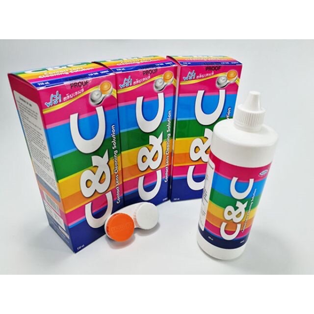 SALE น้ำยาล้างคอนแทคเลนส์ C&C qeye สบายตา