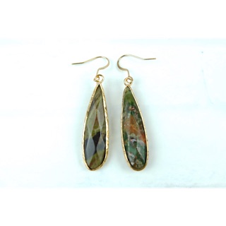 ต่างหูหินมงคลโอเชี่ยน แจสเปอร์, ต่างหูหินสีเขียว, Ocean Jasper, ตุ้มหูสายมู, ต่างหูหินนำโชค, ต่างหูหินบำบัด