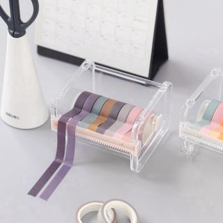แท่นตัดวาชิเทป แกนกลางสีเบจ Masking Tape Dispenser