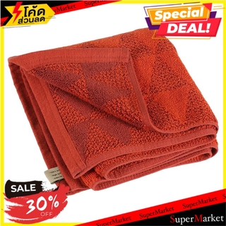 พรมขนหนู HOME L&amp;S PYRAMID 17X28 นิ้ว สีส้ม พรมภายใน BATH MAT HOME L&amp;S PYRAMID 17X28" ORANGE