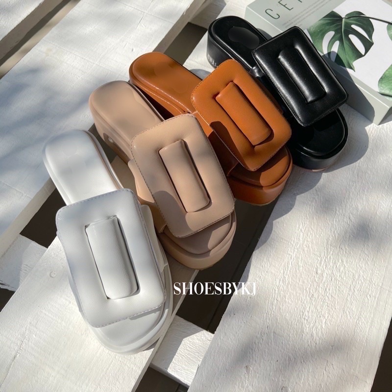 งานเซลล์เคลียสต๊อก  ต่ำทุน  📍📍 (35-41) รองเท้าส้นตึก NEW BOYY KK007  สูง 2 นิ้ว รองเท้าเข็มขัด รองเท