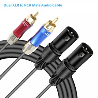 สายเคเบิ้ลเชื่อมต่อเสียง dual 5 ft xlr female/male to rca male