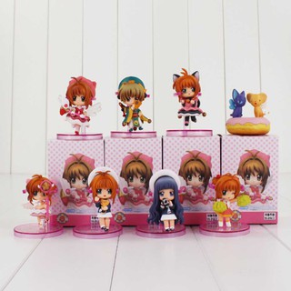 โมเดลตุ๊กตาฟิกเกอร์ Cardcaptor Sakura Sakura Kero Li Syaoran Tomoyo Daidouji Q Version สําหรับเด็กผู้หญิง 8 ชิ้น ต่อล็อต