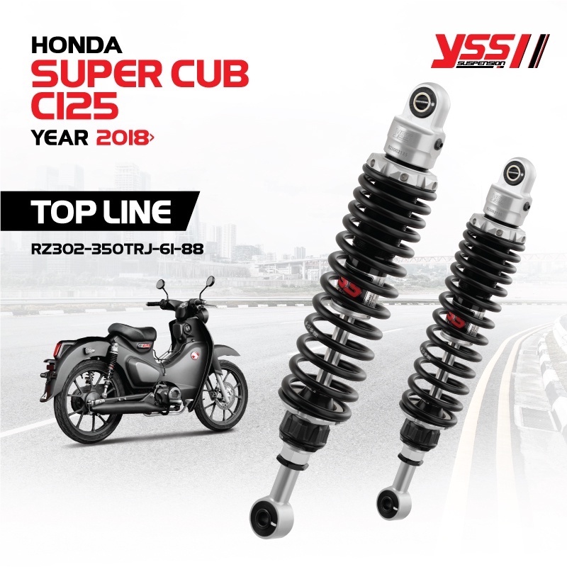 โช้คอัพ YSS รุ่น TOP-LINE สำหรับรถจักรยานยนต์รุ่น HONDA SUPER CUB C125 ปี 2018-ปัจจุบัน