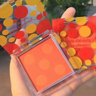 บลัชออนลายจุดสุดน่ารัก สีส้มอิฐ Blush on The Saem Saemul สีฟีลบ่มแดด น่ารัก