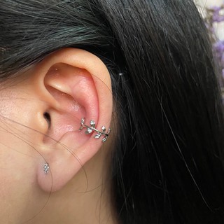 AW-0042/0043 Earcuff ใบมะกอกเล็กแบบห่วง