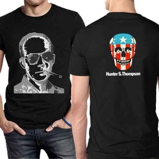 เสื้อยืดครอปเสื้อยืด พิมพ์ลาย Hunter S Thompson 2 ด้าน สําหรับผู้ชาย และผู้หญิงS-5XL