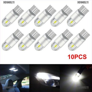 Xo94ol หลอดไฟ LED T10 3030 2SMD พลังงานสูง สีขาว สําหรับติดตกแต่งภายในรถยนต์ W5W 194 168 10 ชิ้น