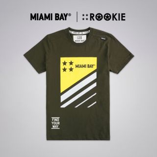 Miami Bay เสื้อยืด รุ่น Rookie สีเขียวขี้ม้า