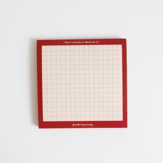 (ของแถม) Red Memo Pads กระดาษโน๊ต; Ordinary Sunday