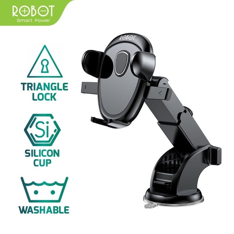 ROBOT RT-CH11S ที่วางโทรศัพท์ในรถยนต์แบบดูดและล็อคสปริง