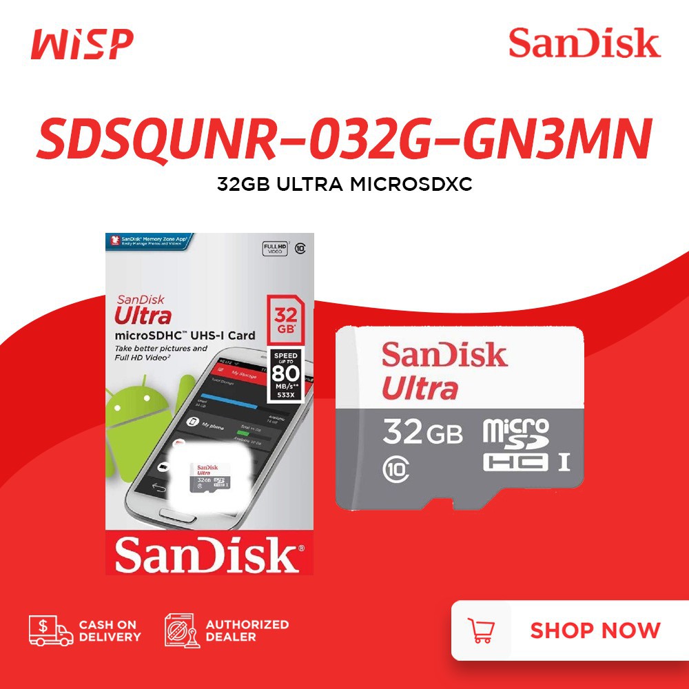 Ready GENUINE  Ultra Micro SD SDHC 32GB 100MB/s SDSQUNR-032G | Micro SD Memory Card