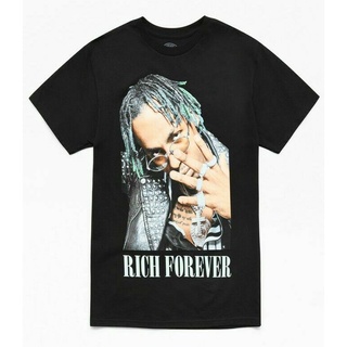 แขนสั้นcrew neckขายดี เสื้อยืดคลาสสิก พิมพ์ลาย RICH The FOREVER RICH Migos Rap PMadbl57JMcmjp46S-XXXXL