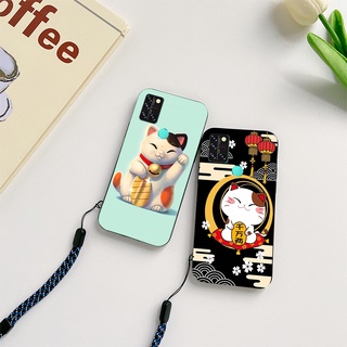 เคสโทรศัพท์มือถือ ลายแมวนําโชค พร้อมสายคล้อง สําหรับ Umidigi A3 A5 A7 A9 A11 S3 S5 Pro Max A7S F1 F2 Power 3