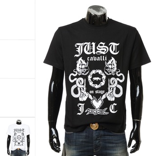 เสื้อยืดแขนสั้น ผ้าฝ้าย ลาย just cavalli สําหรับผู้ชาย