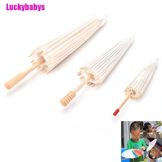 (Luckybabys) ร่มกระดาษ สไตล์จีนดั้งเดิม อุปกรณ์เสริม สําหรับตกแต่งงานฝีมือ