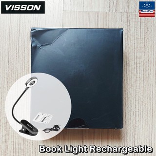 Visson® Book Light Rechargeable ไฟ LED แบบหนีบ แบบชาร์จได้ ไฟฉาย ไฟอ่านหนังสือ