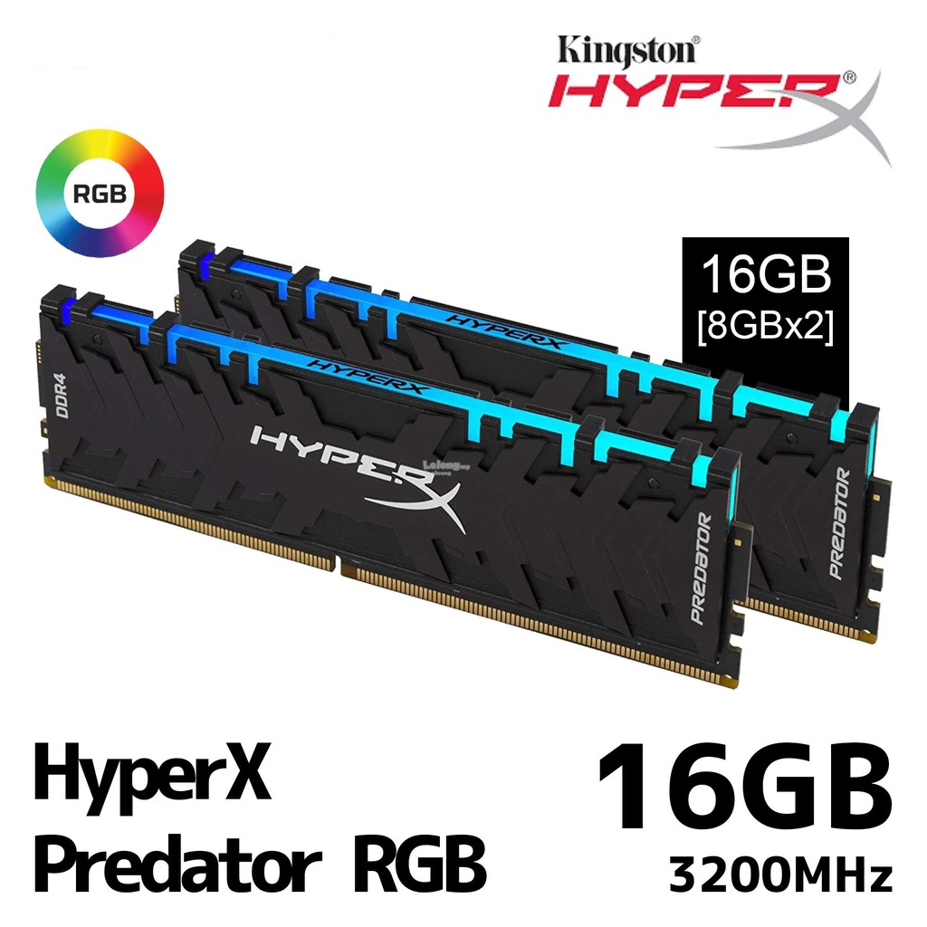 RAM PC RGB (แรมพีซี) KINGSTON HyperX PREDATOR RGB Bus/3200 Warranty LT