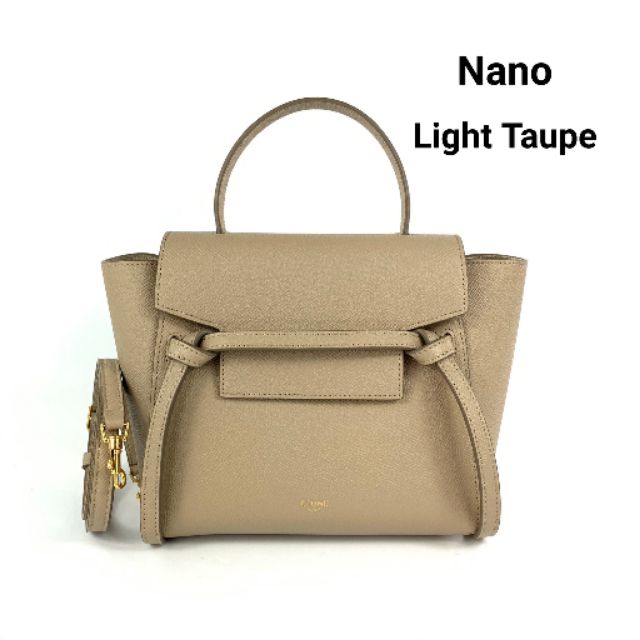 New Celine belt bag nano light taupe