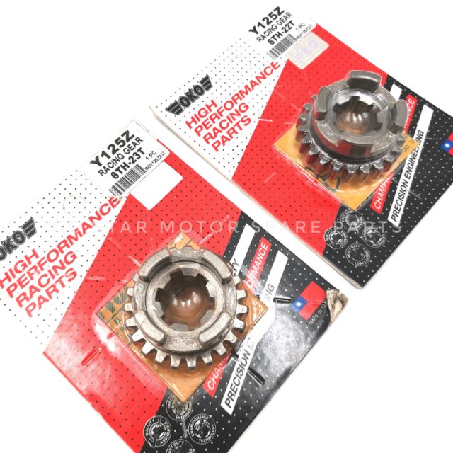 YAMAHA Y125 Y125Z Y125ZR 125Z 125ZR RACING GEAR เกียร์เครื่องยนต์ 6TH 22T 23T - OKO