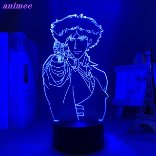 โคมไฟ Led รูปการ์ตูนอนิเมะ Bebop Spike 3d สไตล์คาวบอย ของขวัญวันเกิด สําหรับตกแต่งห้องนอนเด็ก