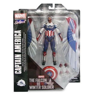 ของเล่นมาเวล ฟิกเกอร์ The Falcon And The Winter Soldier Marvel Select Captain America Collectors Edition