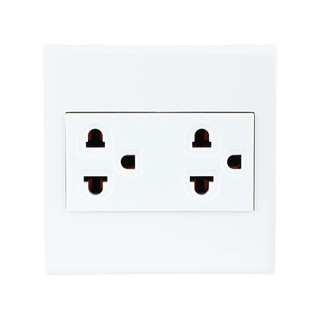 ชุดเต้ารับคู่ 3 ขากลม PANASONIC BSW 1392 DOUBLE SOCKETS 3P ROUND PIN BSW 1392 PANASONIC