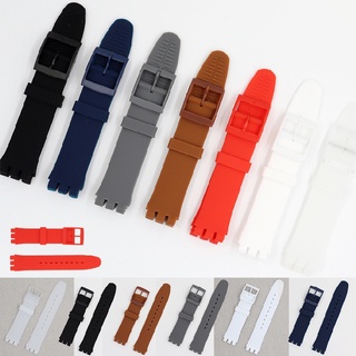 17mm 19mm Replacement Silicone Rubber Wristwatch Bands Straps For SWATCH