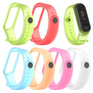 สายนาฬิกาข้อมือ Xiaomi Mi Band 4 Miband 3 Waterproof Silicone strap 6 สี สำหรับ