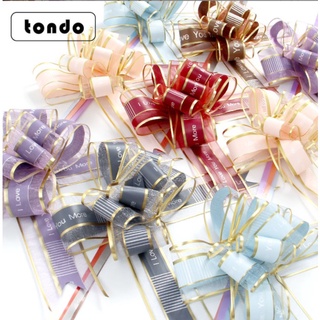 ริบบิ้นผ้าไหม แบบดึง ลายดอกไม้ สําหรับตกแต่งงานแต่งงาน งานวั…