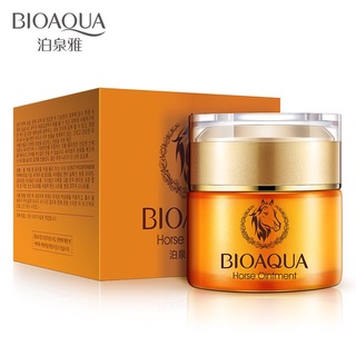 LUKYIM_SHOPครีมน้ำมันม้า BIOAQUA HORSE OIL OINTMENT CREAM 50กรัม ผิวนุ่มชุ่มชื้น ผิวอิ่มน้ำ ลดเลือนความหมองคล้ำ