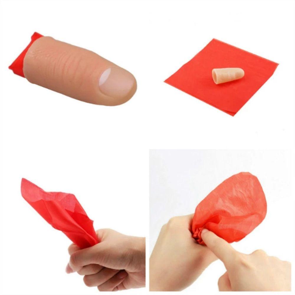 BARRY Finger Thumb Tip ของขวัญเด็กของเล่นตลก Magic Props ผ้าไหมสีแดง Street Trick Magic Tricks ราคา ถูกที่สุด ดีลบีเคเค แกลเลอรีภาพที่ 5