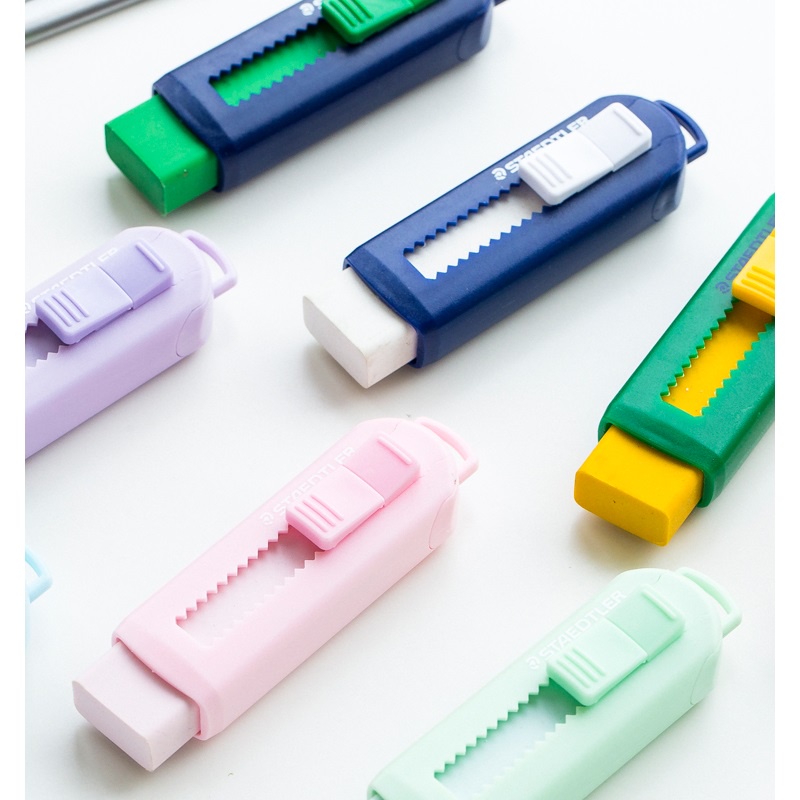Penlab 1pcs STAEDTLER ยางลบ Macaron สี Move Lock ประเภท PVC ฟรียางลบยางเยอรมนีเครื่องเขียน C6114