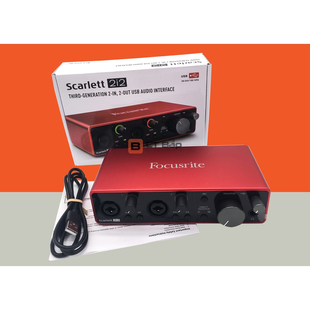การ์ดเสียง Focusrite Scarlett 2i2 Gen 3 - การ์ดเสียงเสียง USB Focus (3rd - Gen3)