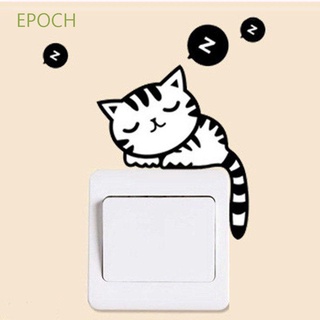 Epoch สติ๊กเกอร์ไวนิลลายแมวนอนหลากสีสําหรับติดตกแต่งหน้าต่าง