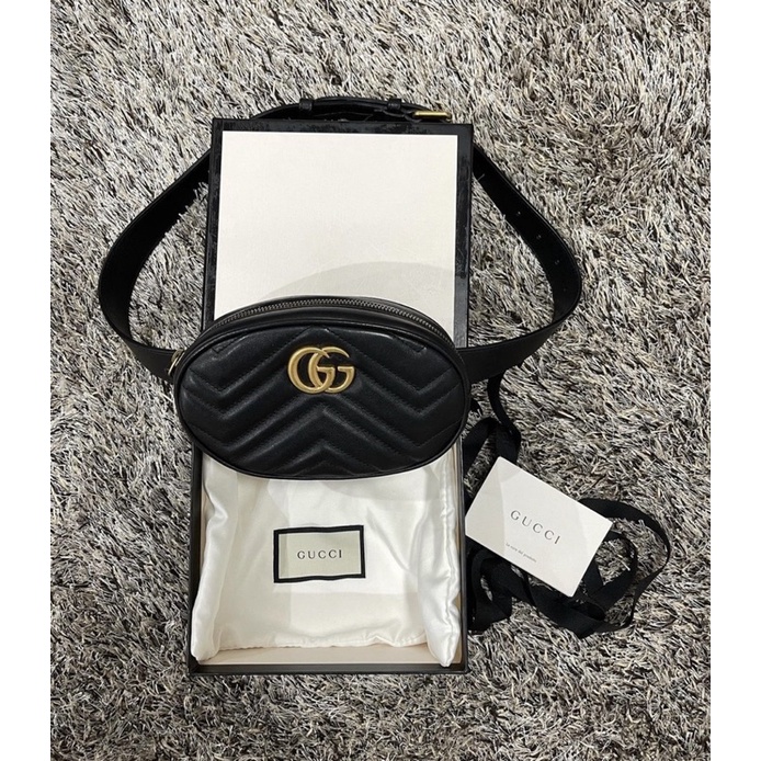 Used Gucci marmont belt bag size85/34 แท้ หนังหอม
