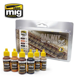 Ammo By MIG - AMIG7471 RAILWAY FAST METHOD PAINT SET