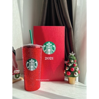 (สินค้าพร้อมส่ง) Holiday Bling Cold Cup 16oz แก้วคริสตัล