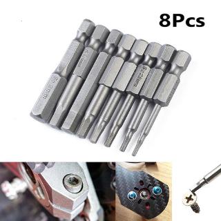 High Quality 8pc Hex Head Long Allen Bit Set Quick Connect Shank Impact Driver Drill Magnetic