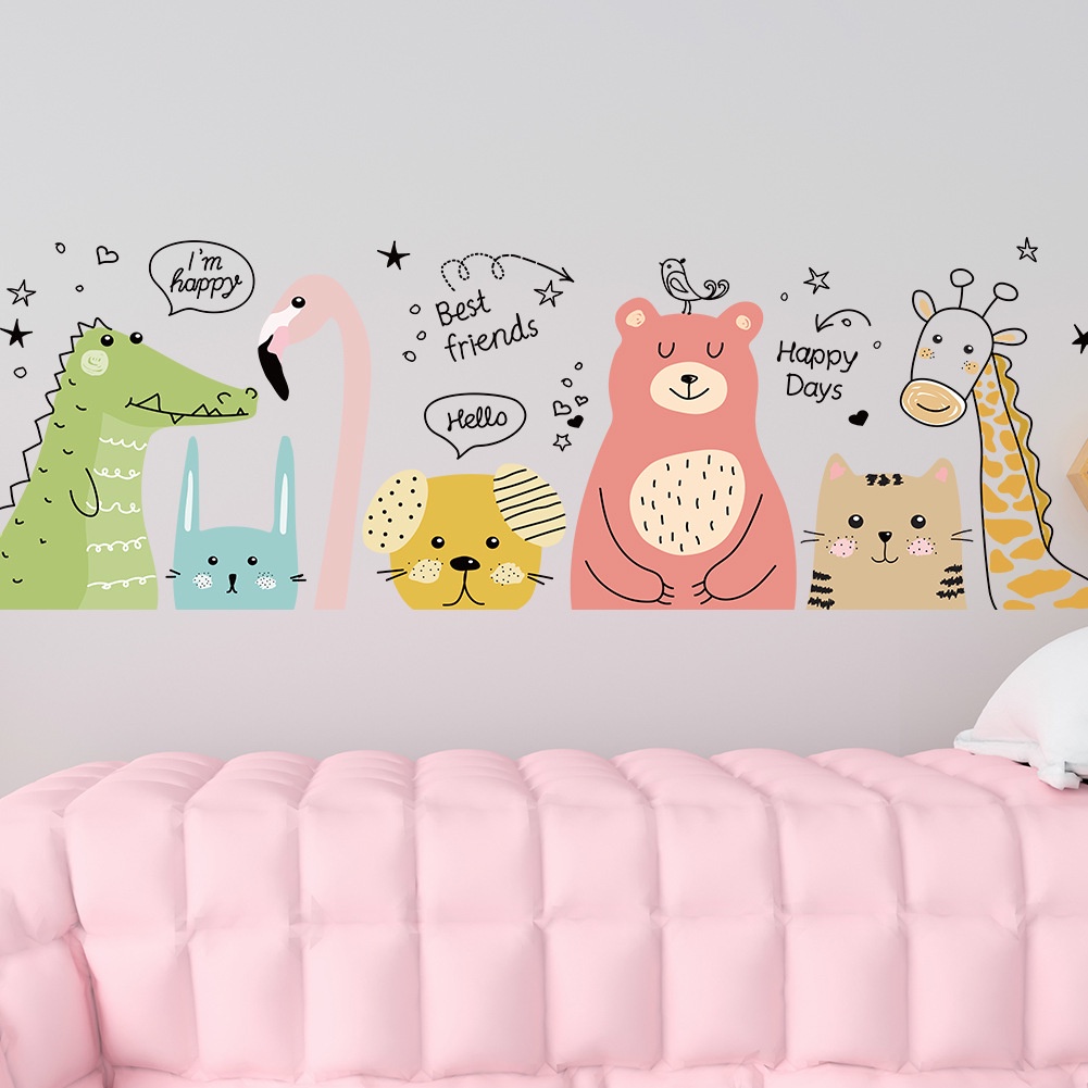 【Zooyoo】สติ๊กเกอร์ติดผนัง สติ๊กเกอร์ สติกเกอร์กระจก ลายการ์ตูนสัตว์น่ารัก ขนาดเล็ก สําหรับติดตกแต่งผนังห้องนอนเด็กอนุบาล ราคา ถูกที่สุด ดีลบีเคเค แกลเลอรีภาพที่ 5