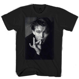 เสื้อยืดแขนสั้น คอกลม พิมพ์ลาย Leonardo Dicaprio แฟชั่นสําหรับผู้ชาย