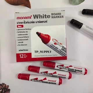 ปากกาไวท์บอร์ด Monami โมนามิ ยกกล่อง (12ด้าม/กล่อง) whiteboard marker BM500 ถูกที่สุด