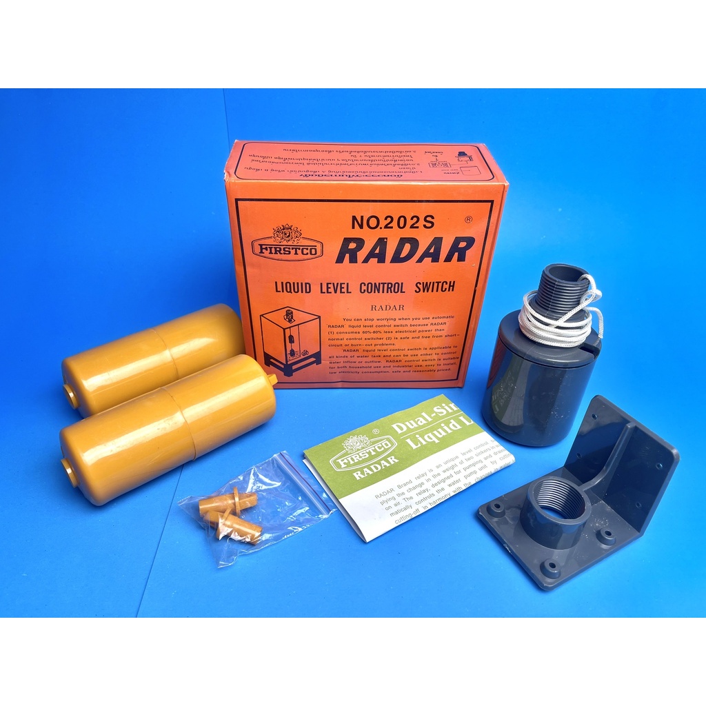 สวิทซ์ลูกลอย ลูกลอยไฟฟ้า รุ่น NO. 202S ยี่ห้อ RADAR เจ๊ตุ่ม