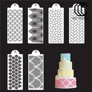 T~🎂Embossing Mold Spike Pattern Heat Resistant Spraying Cake Border Stencil for Home