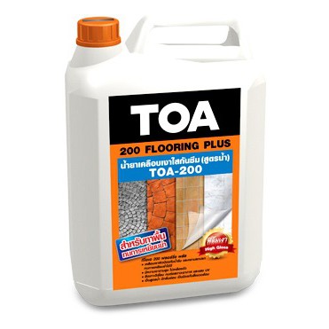 TOA 200 Flooring Plus น้ำยาเคลือบเงาใสกันซึม สำหรับทาพื้น สูตรน้ำ